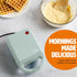 Tasty Mini Nonstick Waffle Maker, Perfect for Individual Waffles, Hash Browns, Brownies and more, Quick Results, Easy Clean Up, 600W, Aqua by Tasty