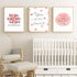 PUYIQARE (16x24inchx3 I Love You To The Moon And Back Wall Art prints Pictures Pink Moon Posters Canvas Painting