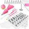 83 Pieces Stainless Steel Icing Piping Nozzle Tip Set with 44 Numbered Icing Tips and Frosting Tools for Cake DIY