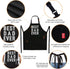 BBQ Funny Apron for Men - Best Dad Ever Chef Bib with 2 Pockets, Adjustable Neck Strap, Black