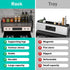 NKM 32.5inch counter bamboo spice rack,stove top shelf,over the stove shelf for back of stove,kitchen shelf for spice