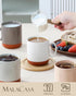 12oz Set 4, MALACASA Ceramic Coffee Mugs of Stackable Coffee Cups with Straight-Sided Design, Mugs for Coffee, Latte