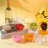 24 Pcs Plastic Clear Serving Bowls with Kitchen Scoops - Salad Serving Bowls, Angled Candy Bowl for Cooking Parties,