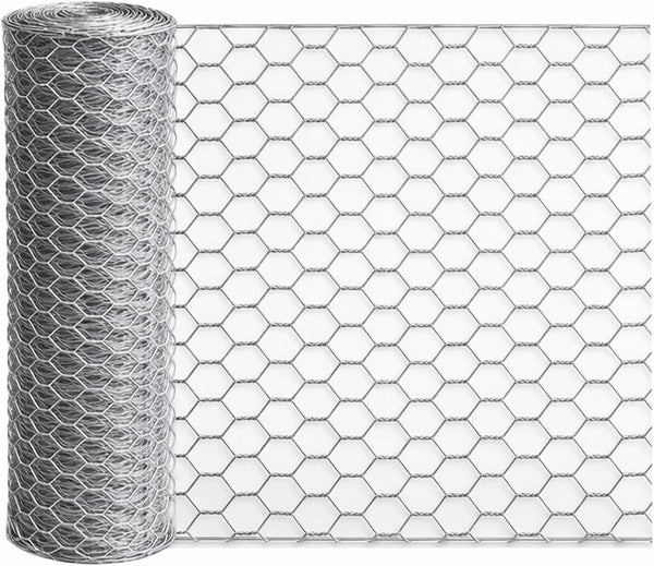 vensovo Galvanized Chicken Wire Mesh Roll 13.7" x 393", 0.8 Inch Hexagonal