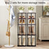 5 5 SORCEDAS Tiers Vertical Shoe Rack Wooden Shoe Storage Organizer for Space Saving Narrow Shoe Shelf Storage Pairs