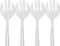 Set of 12 Clear Plastic Serving Forks, 10" for Events, Reusable or Disposable