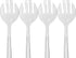Set of 12 Clear Plastic Serving Forks, 10" for Events, Reusable or Disposable