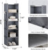 Hanging Closet Organizer, 5-Shelf Closet Hanging Storage Shelves in Grey