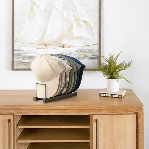 Dahey Hat Stand for Baseball Caps, Hat Organizer Holder for 10 Baseball Caps Tabletop Hat Rack Storage Display Baseball Cap for Desk Closet Shelf Dresser Bedroom by Dahey