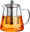 PARACITY Glass Teapot Stovetop 44 OZ, Borosilicate Clear Tea Kettle with Removable Stainless Steel Infuser for Tea