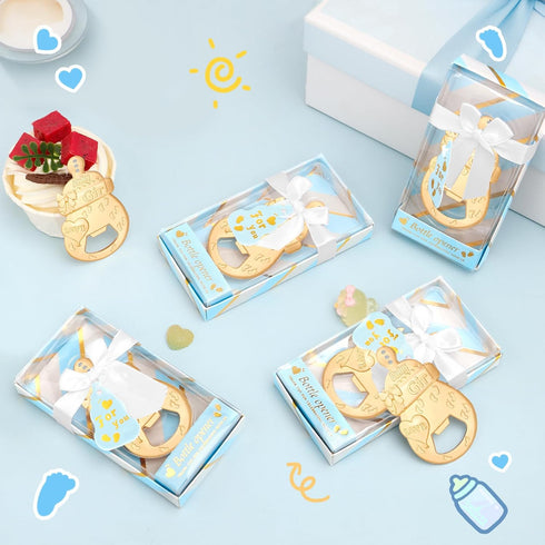 24 24) PCS Baby Bottle Opener Favors Baby Boy Shower Party Favors Baby Boy Shower Gifts Decorations Souvenirs for Guest