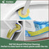 Eyliden Toilet Bowl Wand Kit and Plunger Combo - 10pcs Refills, Disposable Toilet Brush and Plunger with Holder Set,