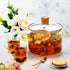 Frcctre 1.5L Glass Cooking Pot with Lid, Heat Resistant Glass Saucepan for Pasta, Soup, Milk, Baby Food