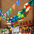 BUSOHA (3 Pack) Tissue Flower Garland - 12 Feet Long Tropical Multicolored Paper Garland Flower Banner for Hawaiian