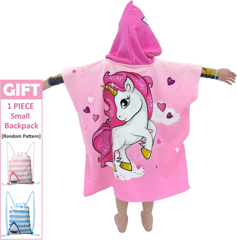 4 10 30x30 growell Hooded Kids Beach Towels - Toddler Bath Towel Girls Boys Swim Cover-ups for Ages to Kids Pool Towels