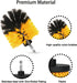 Drill Brush Attachment Set, 7 Pack 1/4in Power Scrubber Brush + Long Attachment for Bathroom, Tub, Tile Cleaning