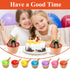 20 Pack Summer RICHSC-PAN Ice Cream Bowls, Cartoon Candy Color Ice Sundae Cups with Spoon. Multi-Color Reusable