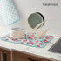 FRESHMINT Printed Dish Drying Mats for Kitchen Counter, 2 Pack Absorbent Reversible Drying Mats