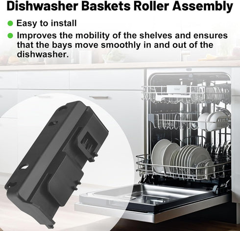 WD28X27241 Dishwasher Rack Carrier and Roller Kit for G-E Ha-ier Hot-point Dishwasher, Replaces WD12X10438, 4 Packs