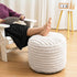 Homlazeezy 20 15 Inch Pouf Ottoman Stuffed Round for Foot Rest, Faux Fur Poufs with Foam Chunk Filling, Storage Ottoman