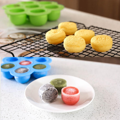 JJYHEHOT 2 5,6,8 PCS Egg Bites Silicone Mold, Sous Vide Egg Bite Maker, Fits Instant Pot qt Pressure Cooker