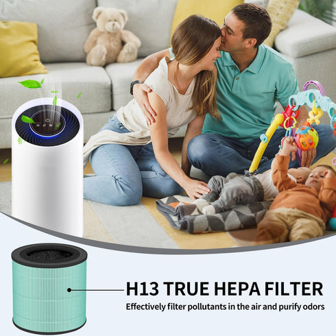 AS300 AS200 Replacement Filter Compatible with Airspark AS300 AS200 Air Purifiers, 3-in-1 H13 HEPA Filter 2-Pack