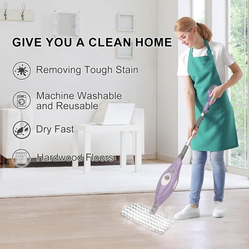 Steam Mop Replacement Pads for Shark Steam Mops, Microfiber Reusable Steam and Scrub Pads for Floor Cleaning