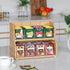 2-Layer Countertop TIOPGHAD Stackable Bamboo Tea Bag Organizer Storage Holder & Rack - Wooden Tea Box Containers