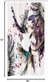 Ambesonne Hummingbird Stall Shower Curtain, Fabric Bathroom Decor Set with Hooks, 36" W x 72" L, Orange Blue, Art Lily