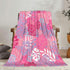 Jbofyee 80x60 Inch Hawaii Flowers Pink Throw Blankets All Season Ultra Soft Warm Tropical Aloha Pattern Fleece Blanket