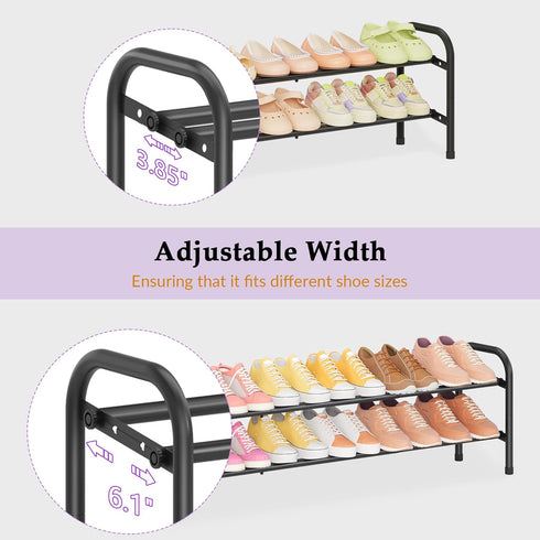 2 Closet, 28 42, Closet, 12 Gewudraw Tier Shoe Rack, Shoe Organizer for Metal Shelf Can Expandable to for Bedroom