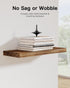 Set 4, AMFS40BN AMADA HOMEFURNISHING Floating Shelves, Paulownia Wood Wall Shelves for Bathroom/Living