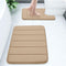 Buganda Bathroom Rug and Mat Set, 2 Piece Memory Foam Bath Mat and U-Shaped Toilet Rug, Soft Non-Slip