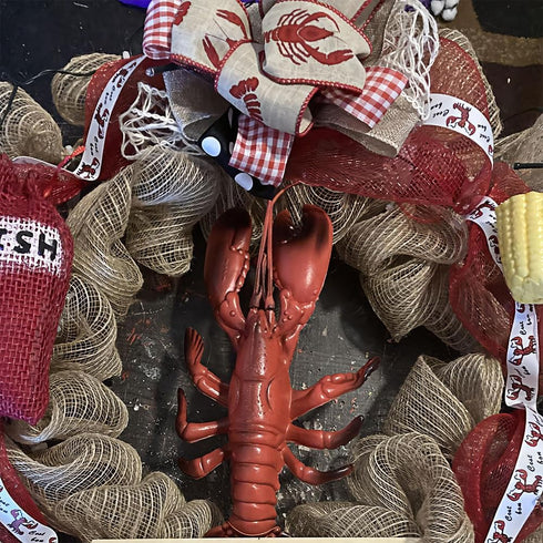 Fun Express Plastic Lobster Luau Party Decor Accents, Red, 1 Piece