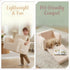2-in-1 Cozy MOMCAYWEX Kids Sofa, Flip-Out Foam Couch with Soft Sherpa Cover, Play Lounge Chair, Cream