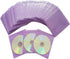 CD/DVD/BluRay Sleeves, Double-Sided Refill Plastic Sleeve for Storage Binders, 100 Pack (Purple)