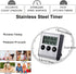 2 Pack Kitchen Timer - Digital Magnetic Countdown Timer with Loud Alarm, Stainless Steel Kitchen Timer for Cooking,