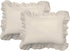 FRESH IDEAS Ruffled Bed Pillow Shams, King, Ivory, 2-Pack with Embroidered Eyelet Detail