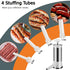 w/4 2.2 LBS Sausage Stuffer Machine Stuffing Tubes, Meat Stuffer Sausage Filling, Homemade Manual Vertical Sausage