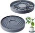 REDHUGO 2PCS Round Plant Caddy with Hidden Wheels, Heavy Duty Rolling Plant