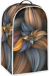 Brown Flower Blender Cover - Dust Proof Washable Small Appliance Cover, Durable Foldable Kitchen Decorations for