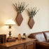 2 Color,9.8 6.6 1.2 Inches) Chunful Pcs Wooden Wall Planter Decor Hanging Faux Plants Greenery Flowers Holder Vase