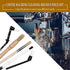 9PCS Coffee Machine Cleaning Brush Set, Wooden Grinder Brush with Black Handle for Coffee Machines