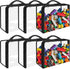 6 Pack Extra Large Toy Storage Bags, Waterproof PVC Organizing Bags with Zipper for Toys, Books, and Board Games