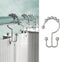 Zenna Home Chrome Shower Curtain Hooks, Set of 12 – Premium Double Roller Glide Rings, Rust Resistant
