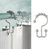 Zenna Home Chrome Shower Curtain Hooks, Set of 12 – Premium Double Roller Glide Rings, Rust Resistant