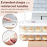 77L (Set 2), 48 Deviled Egg Containers with Lid, of Plastic Deviled Egg Carrier with Handle for Eggs, Clear Storage