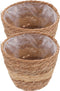 Zerodeko Flower Girl Basket, Woven Seagrass Belly Basket, Rustic Plant Pot for Home Decor, 18cm