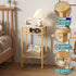 3-Tier YUFAM Side Table End Table Tall Night Stand for Living Room Bedroom Bathroom Office Furniture Natural