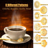 Chengu 8 Pieces Flower Coffee Tea Spoons Stainless Steel Sugar Spoons Set, 8 Different Patterns (Gold)
